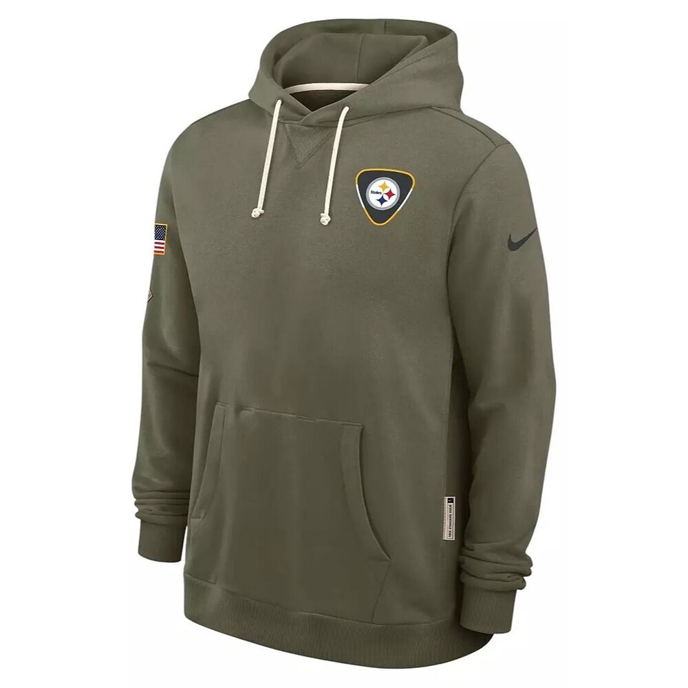 Nike Pittsburgh Steelers Salute To Service 2025 Dri-Fit Pullover Hoodie Mens (M)